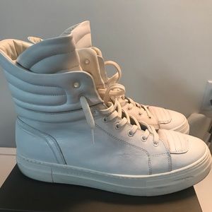 White Saviobarbato Sneakers Vitello Bianco